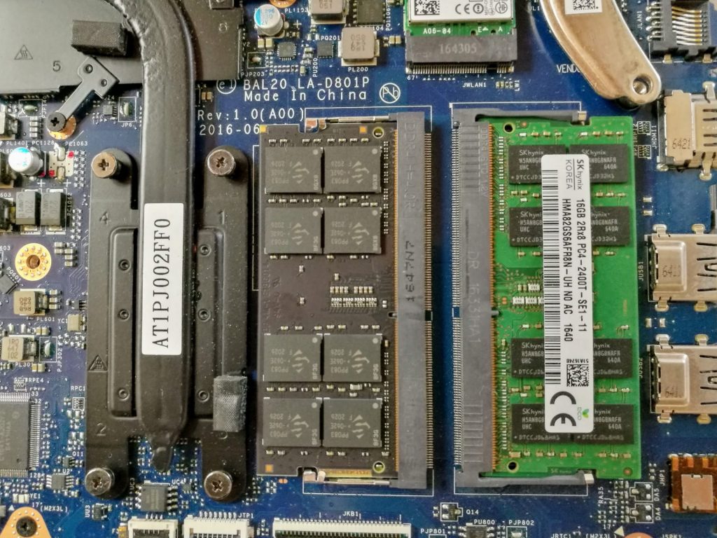 Inspiron 5767にセットしたPariot PSD416G24002S