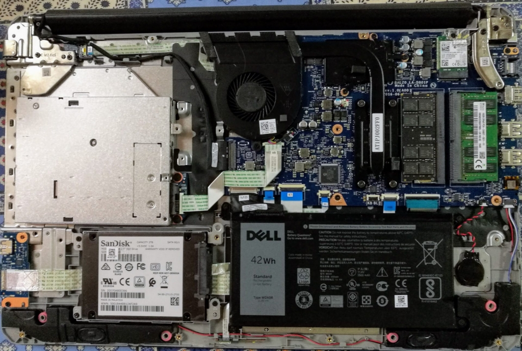 Inspiron 17 5767バッテリー交換