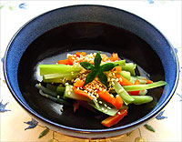 野菜のおひたし(切れ端を使って)
