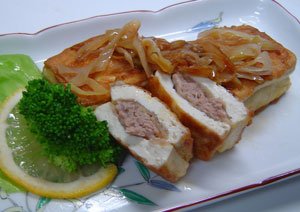 豆腐のひき肉はさみ