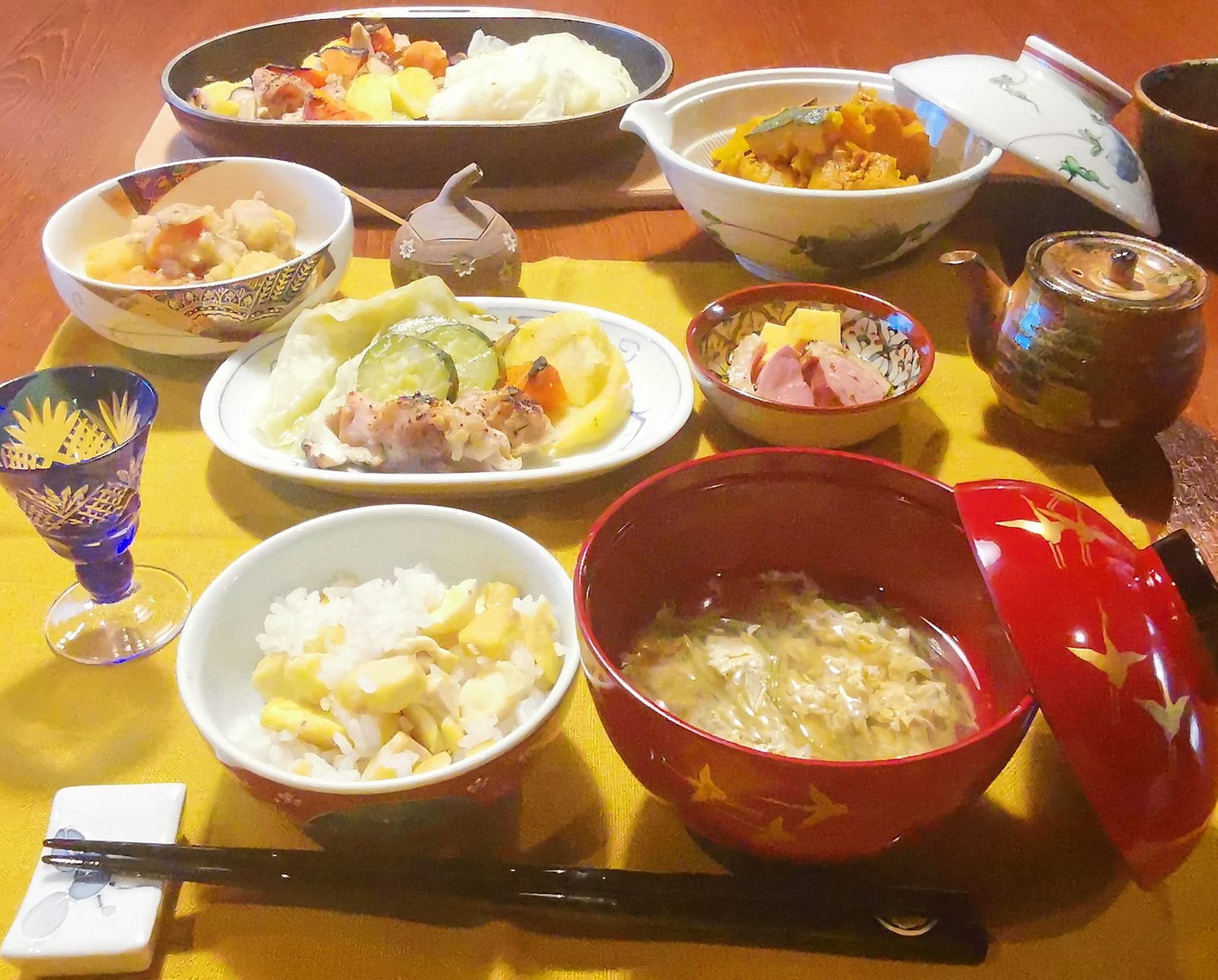 栗ご飯の夕飯