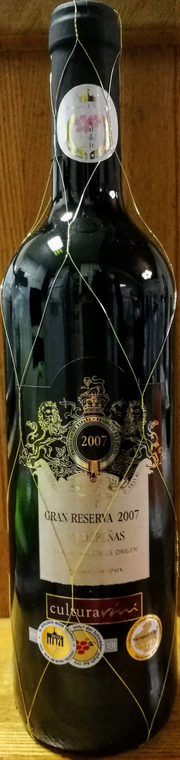 Cultura Vini Gran Reserva Valdepenas 2007 クルトゥーラ ヴィニ グラン レゼルヴァ バルデベーニャス