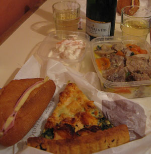 ホテルで夕食