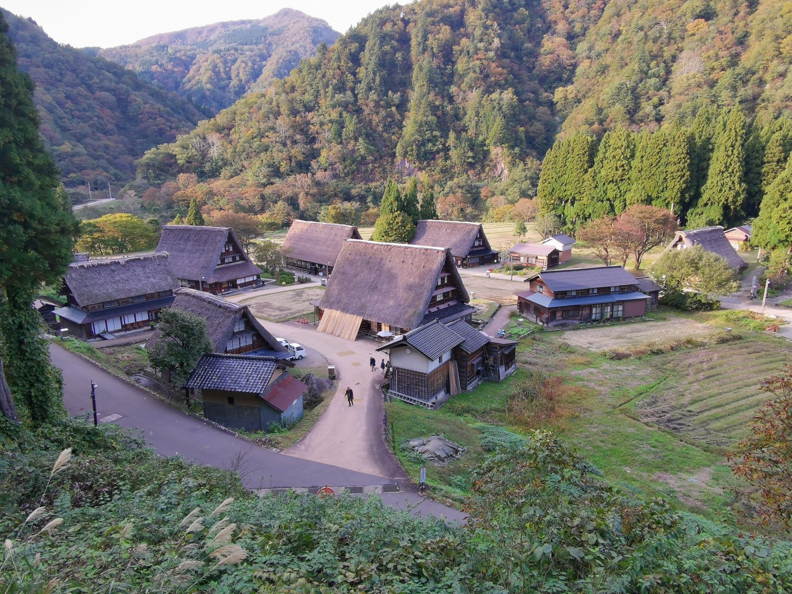 上から見た五箇山の集落