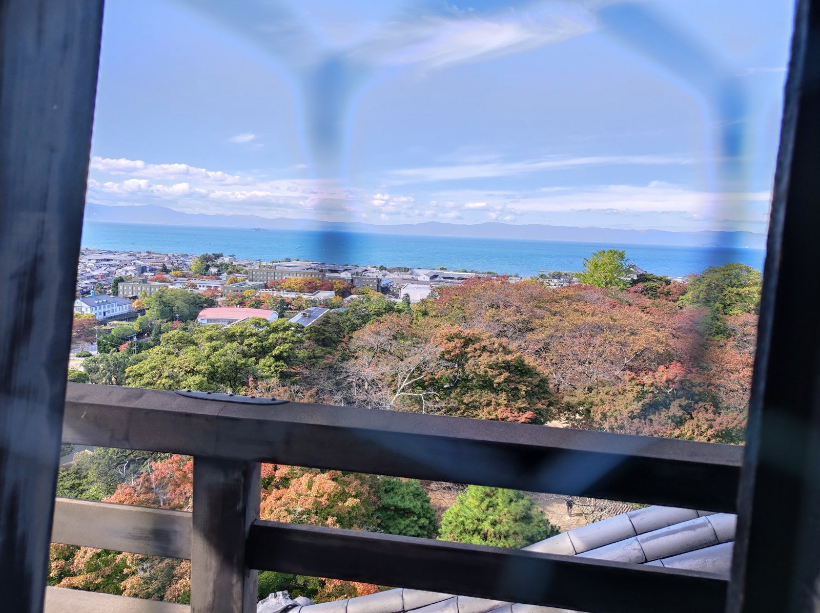 天守から見た琵琶湖