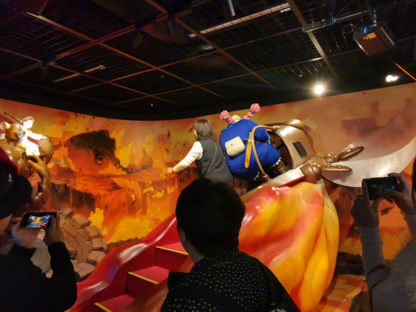 映画の一場面の展示