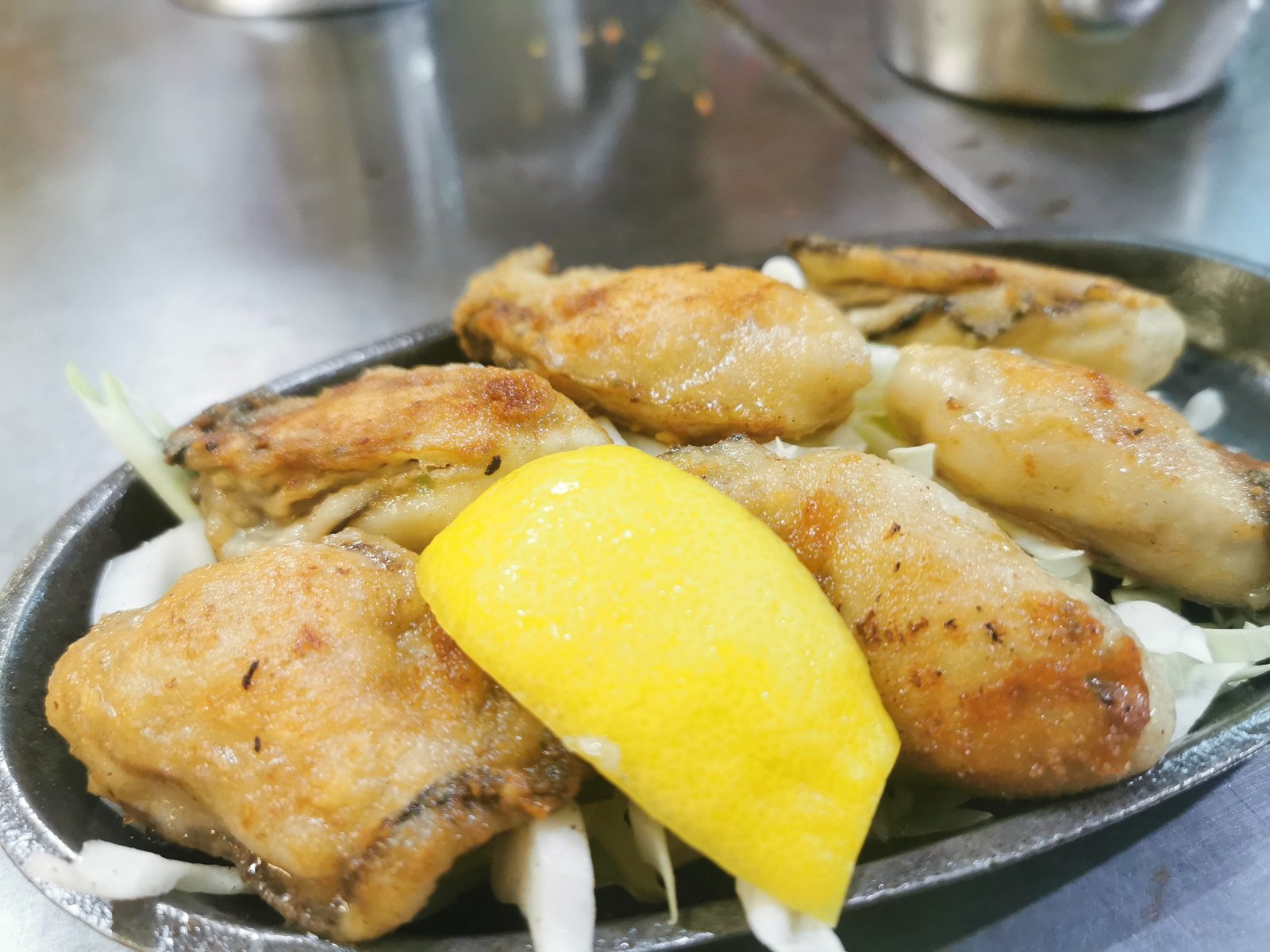 カキの鉄板焼き