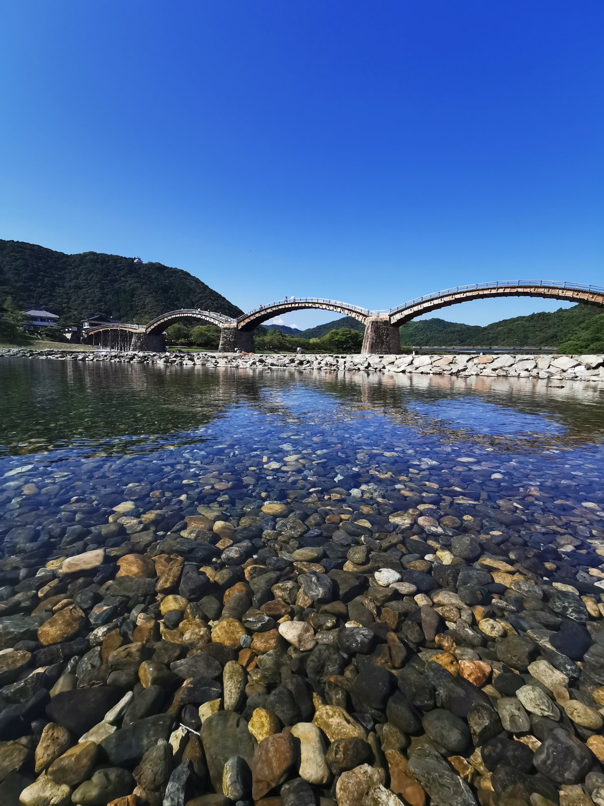 錦帯橋と錦川