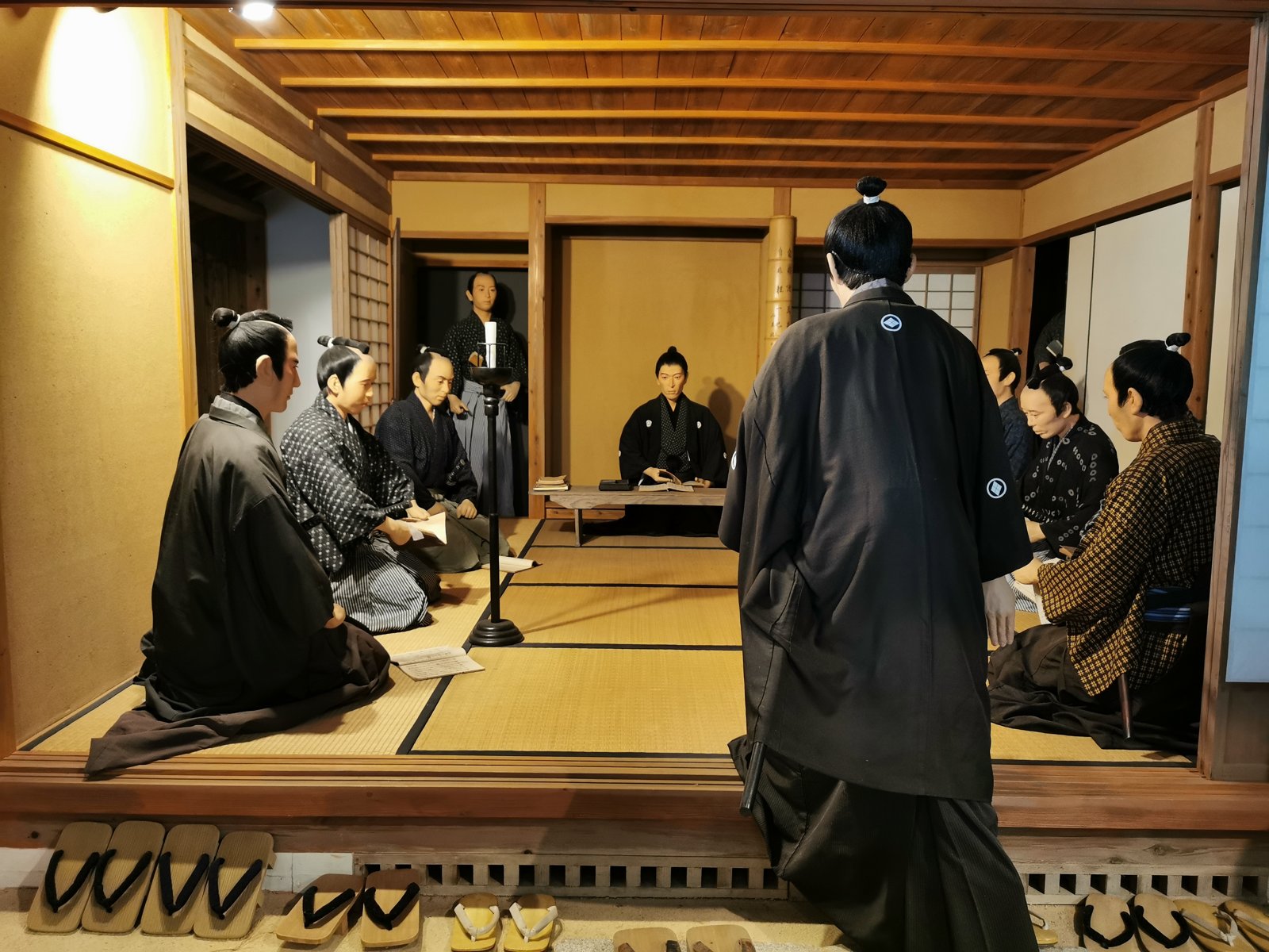 松下村塾の講義の様子の人形