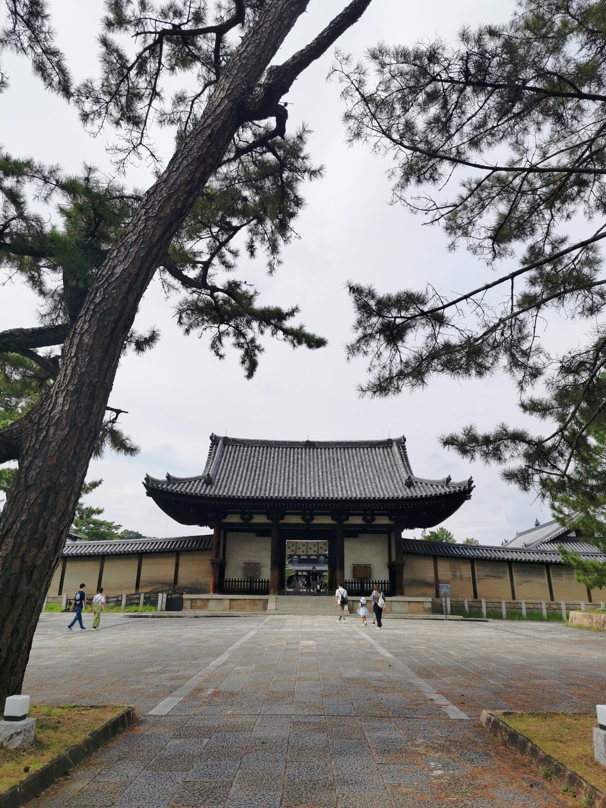 法隆寺南大門から見た中門