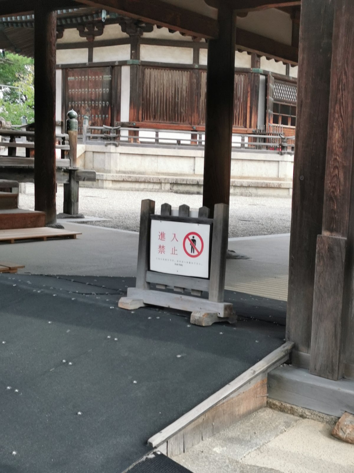 遠くから見た夢殿